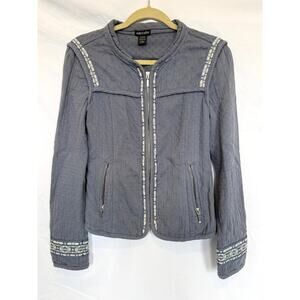 Nordstrom BP Stoosh Blue Grey Quilted Lightweight Jacket Juniors Nordic Medium